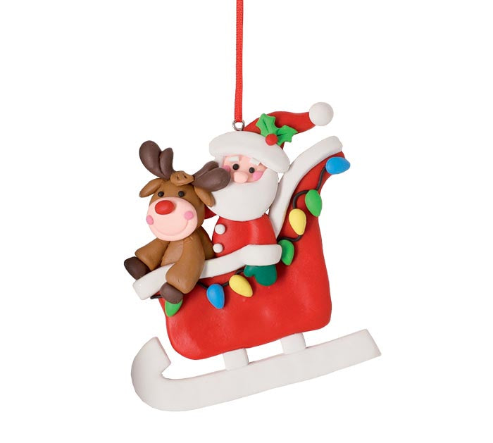 Santa Sleigh Ornament