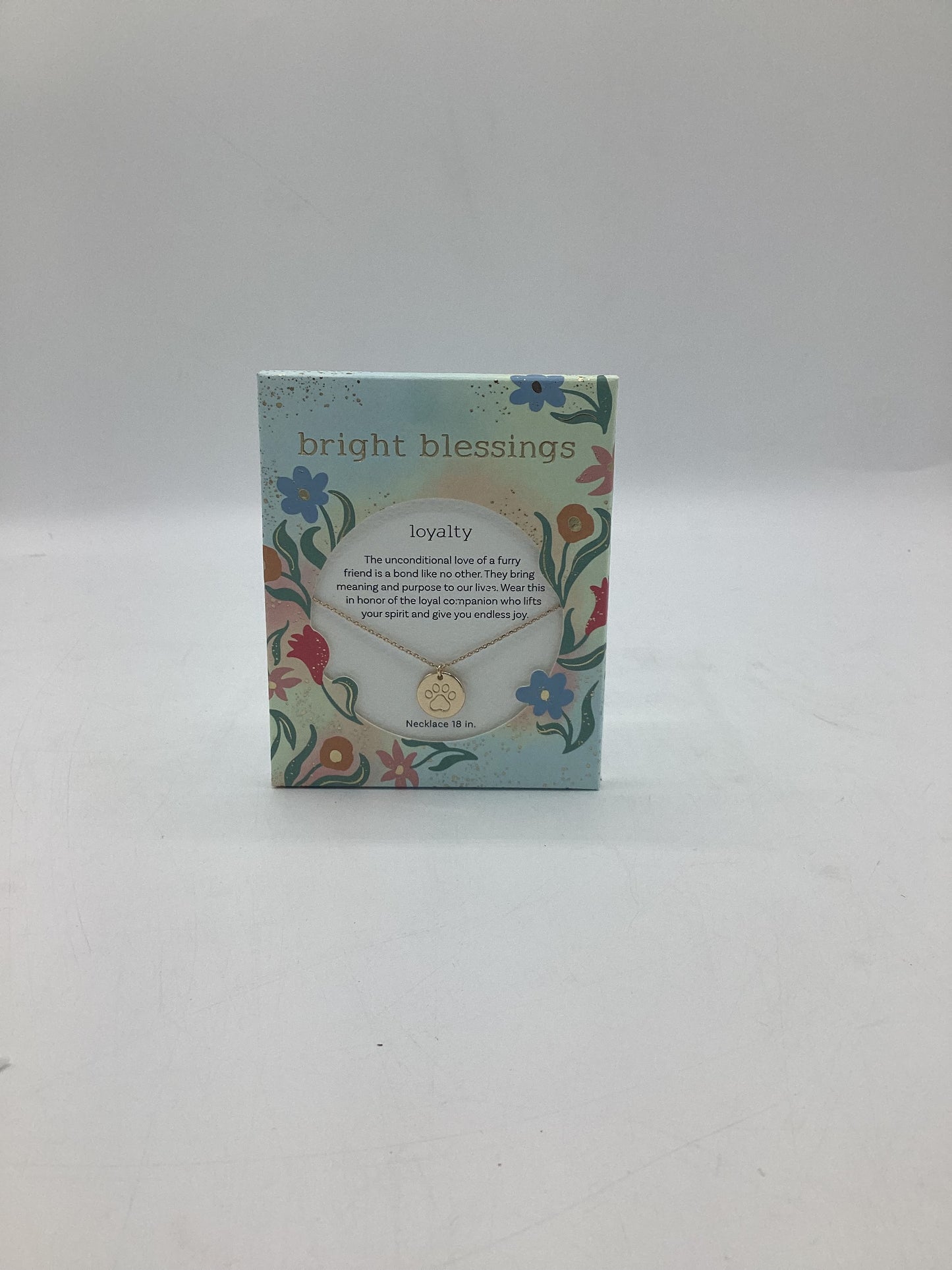 Bright Blessed Neck-Paw Print-Gold