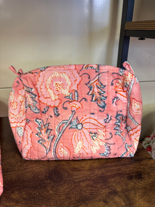 Peony Blooms- Small Cosmetic Case