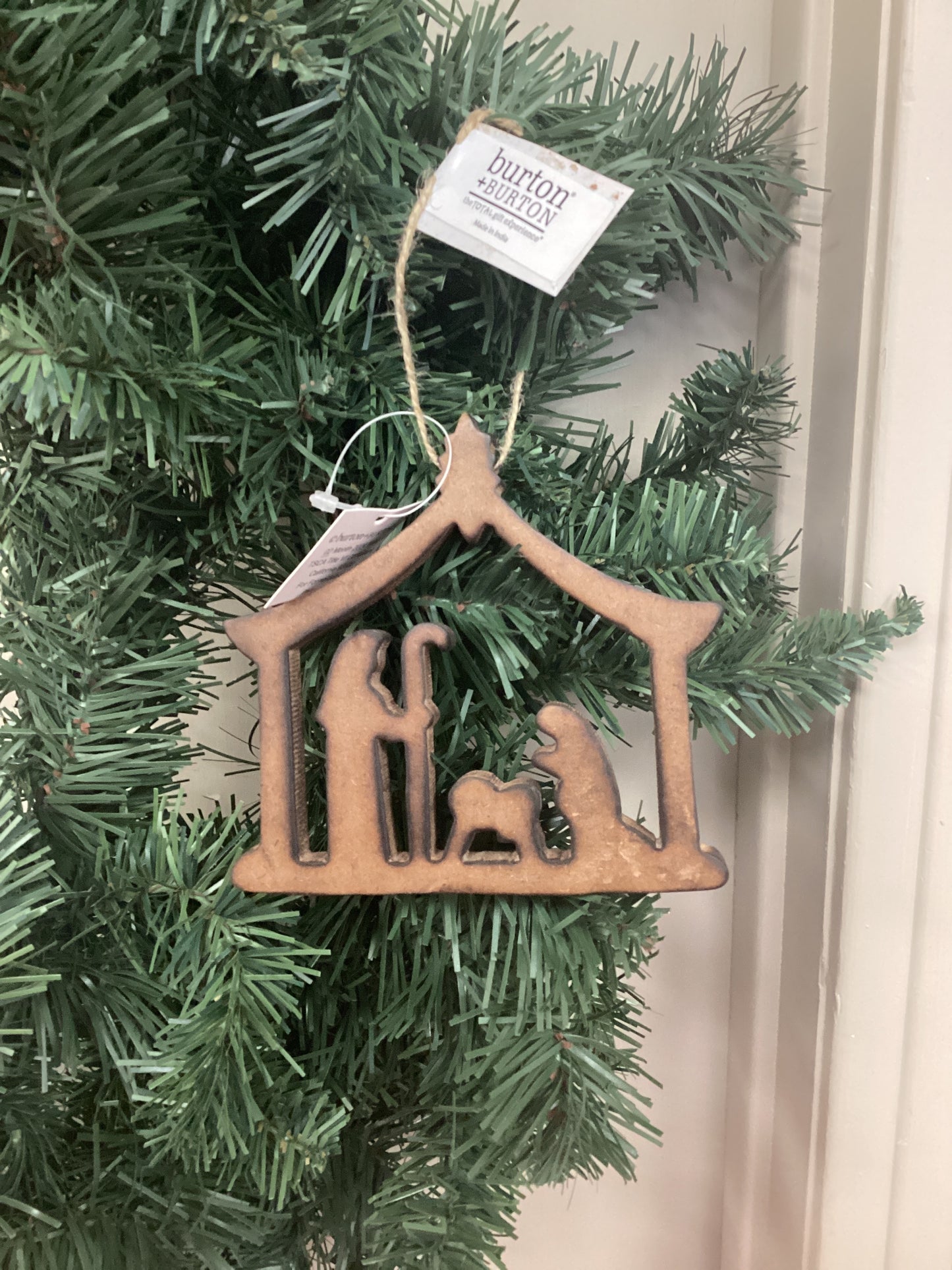 Wood Holy Family Ornament