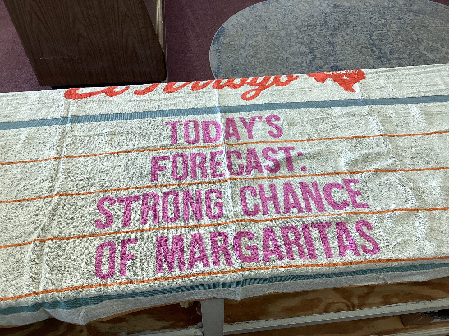Beach towel- “today’s forecast”