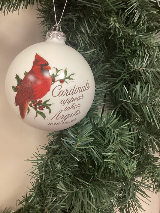 Cardinal Tin Ornament