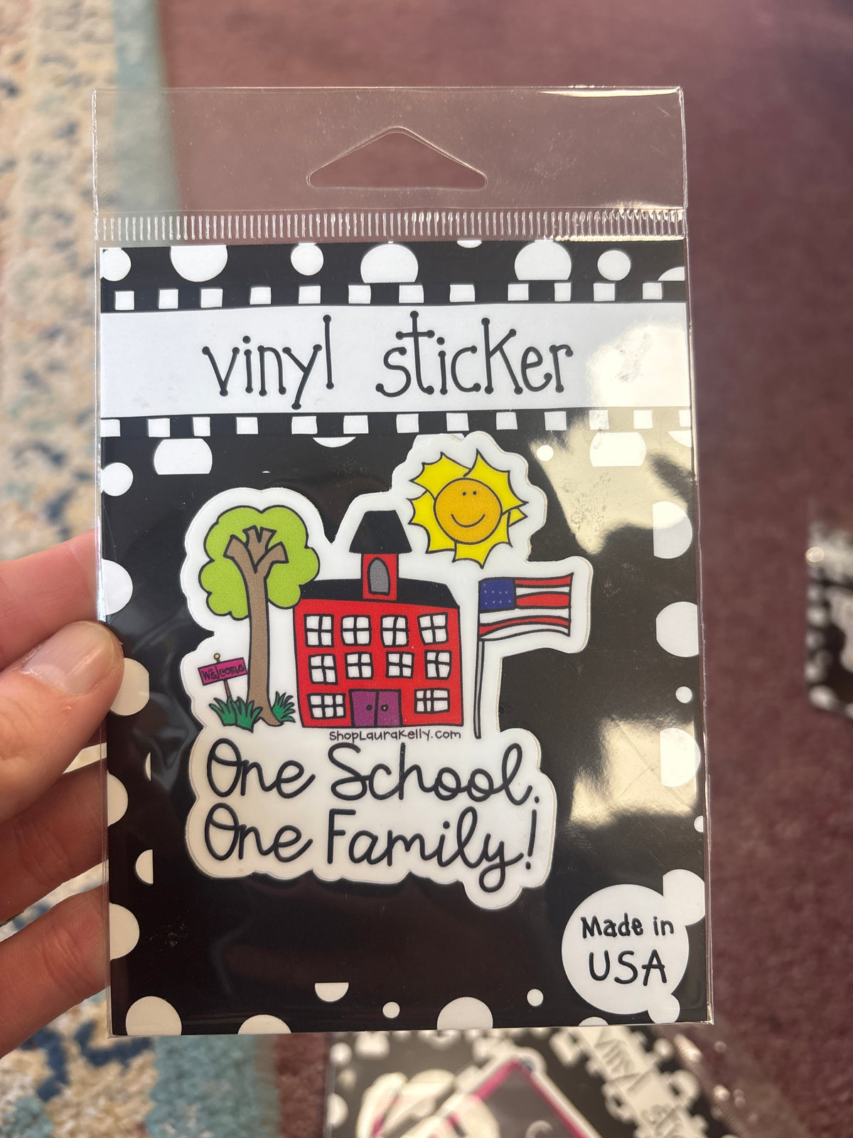 One School One Family Vinyl Sticker