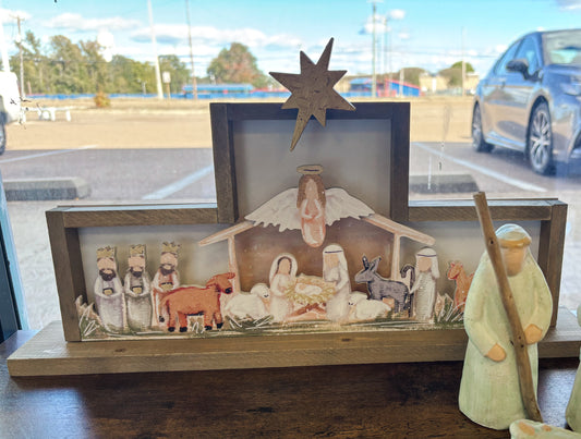 Layered Nativity Scene
