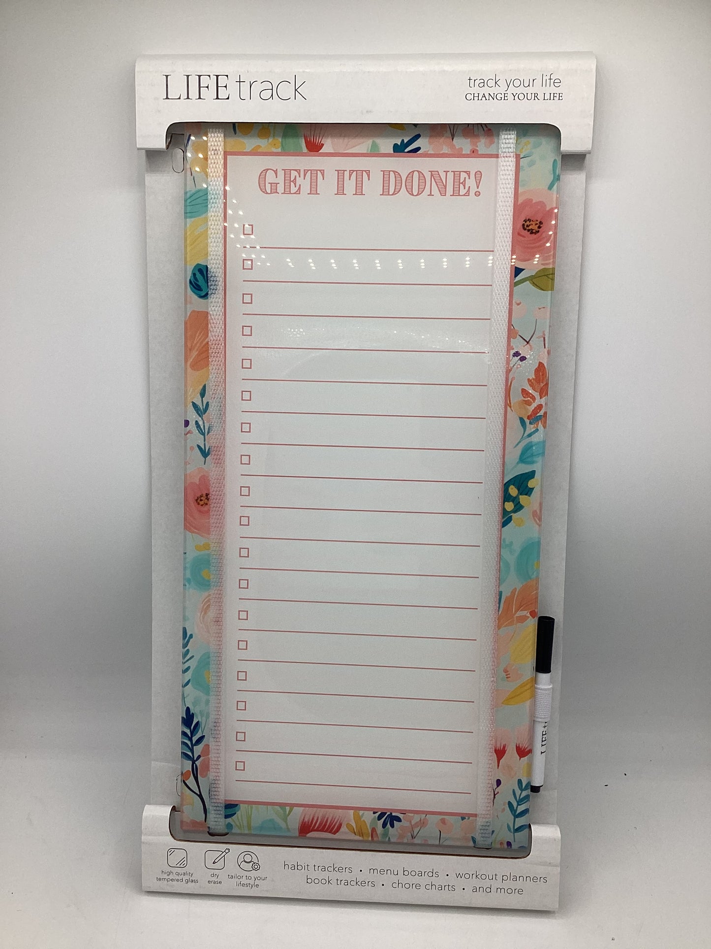 Glass floral to do list