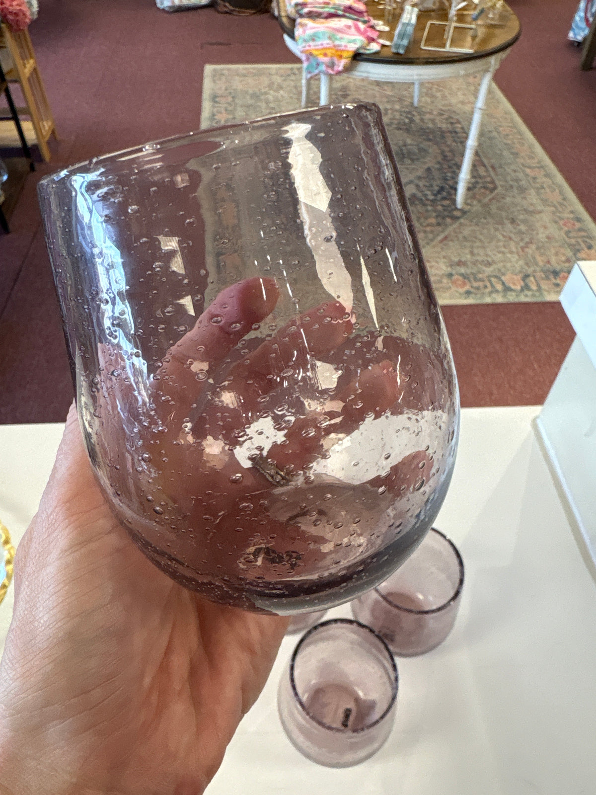 Set of 5 TAG Bubble Wine Glasses