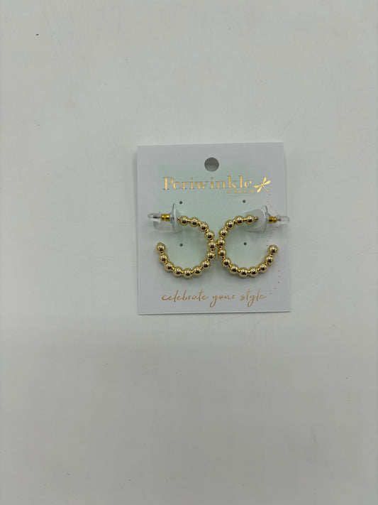Gold Bead Hoops
