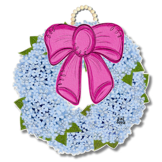 Hydrangea Bow Door Hanger