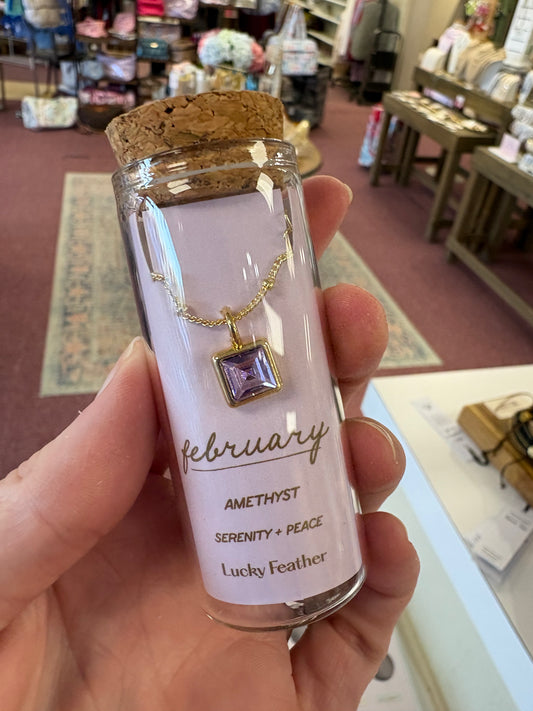 Birthstone Bottle Necklace