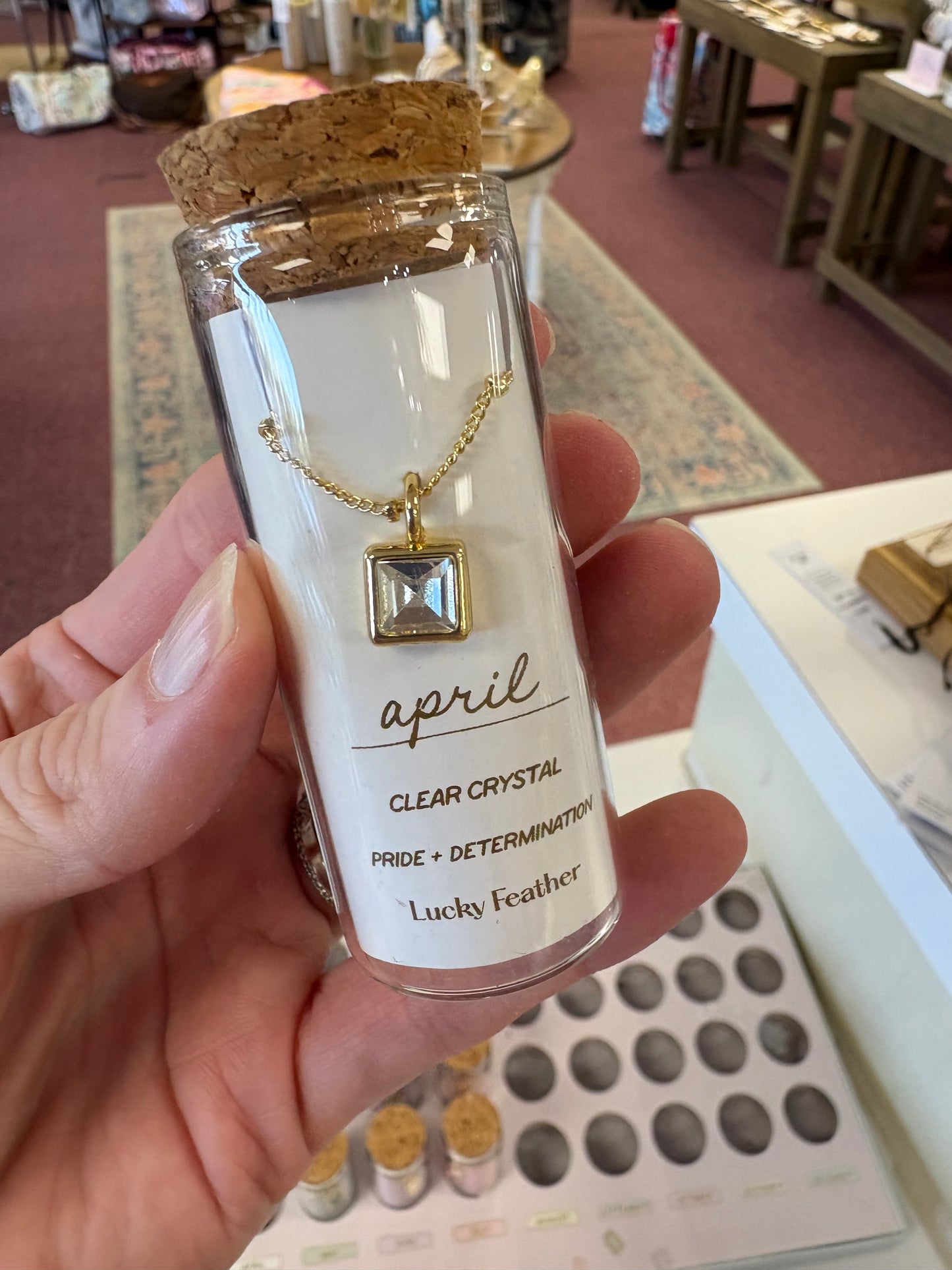 Birthstone Bottle Necklace