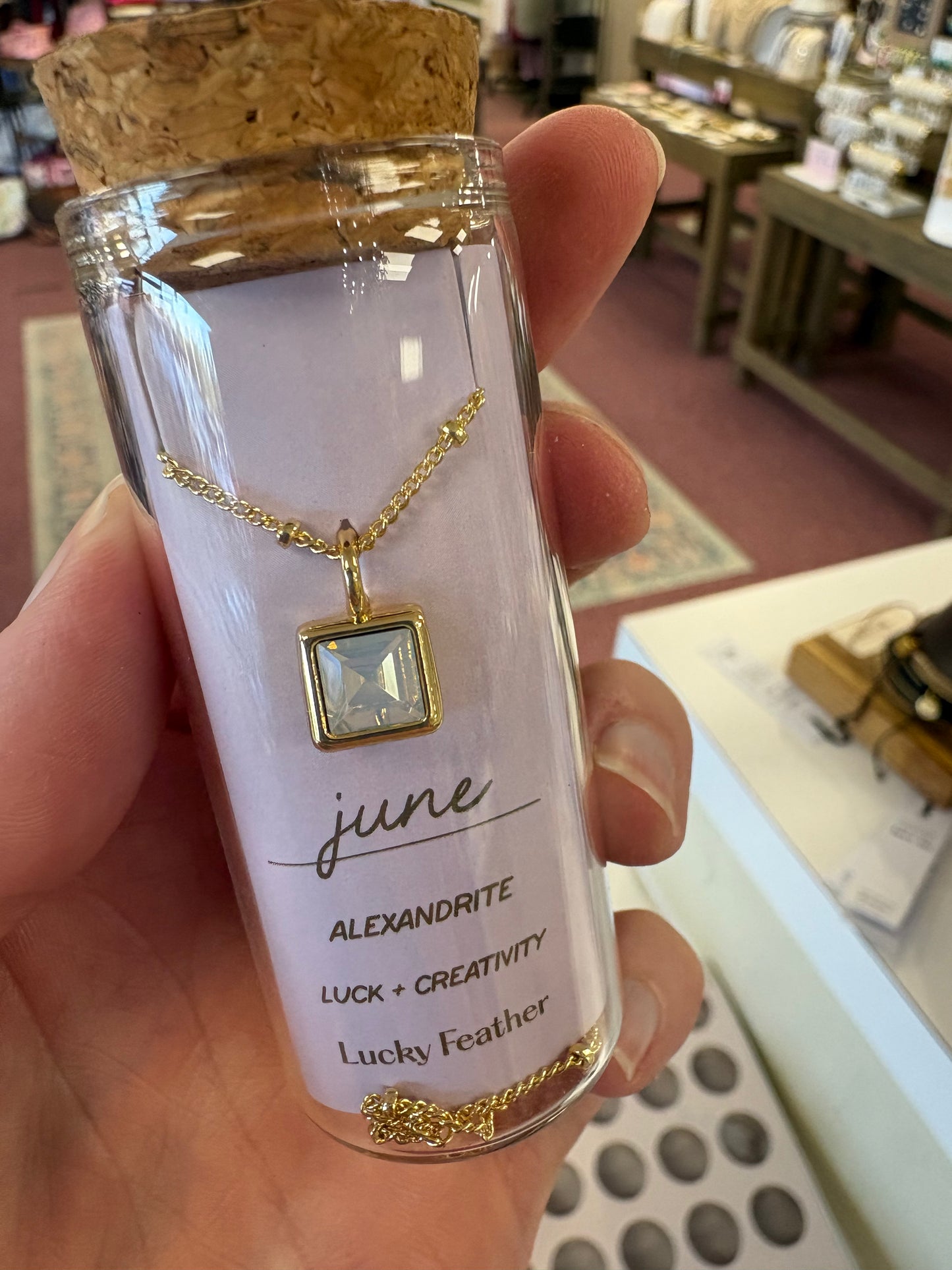 Birthstone Bottle Necklace