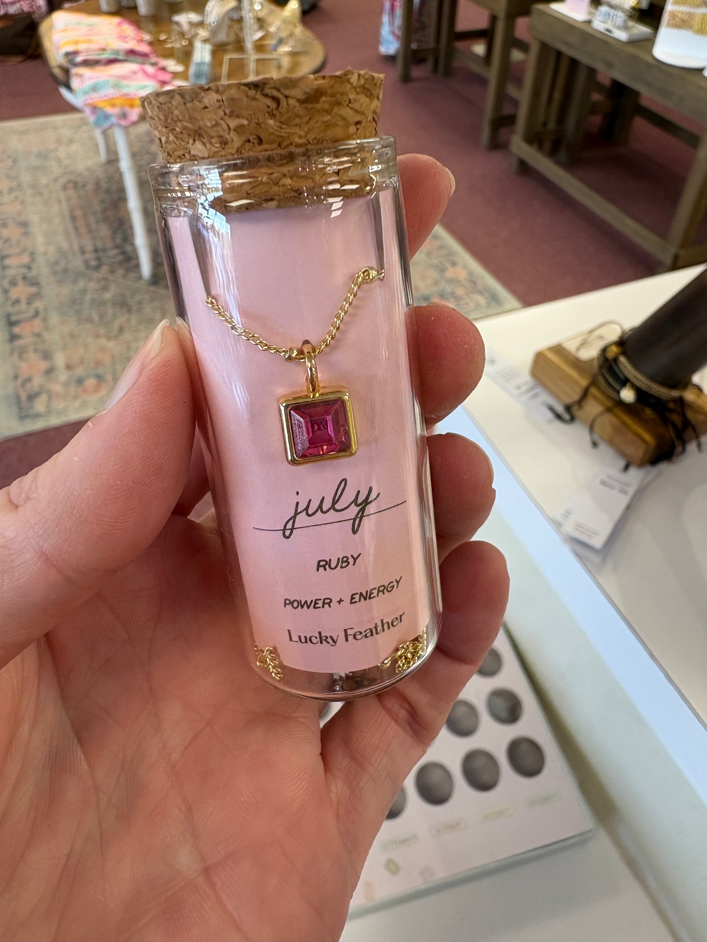 Birthstone Bottle Necklace
