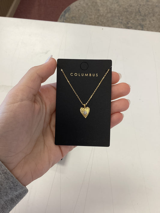 Columbus Heart Pendant w/Diamond
