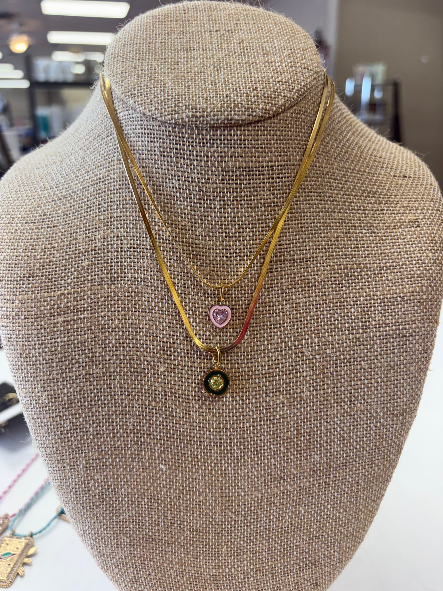 Circle Gem Necklace