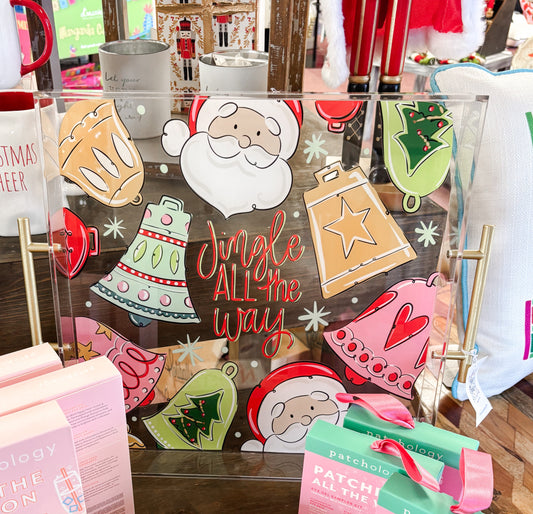 Jingle all the way Santa tray