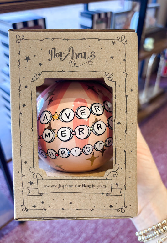 Very Merry Christmas Friendship Bracelet Ornament