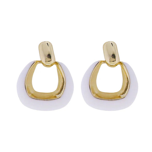 Gold Rectangle Earring