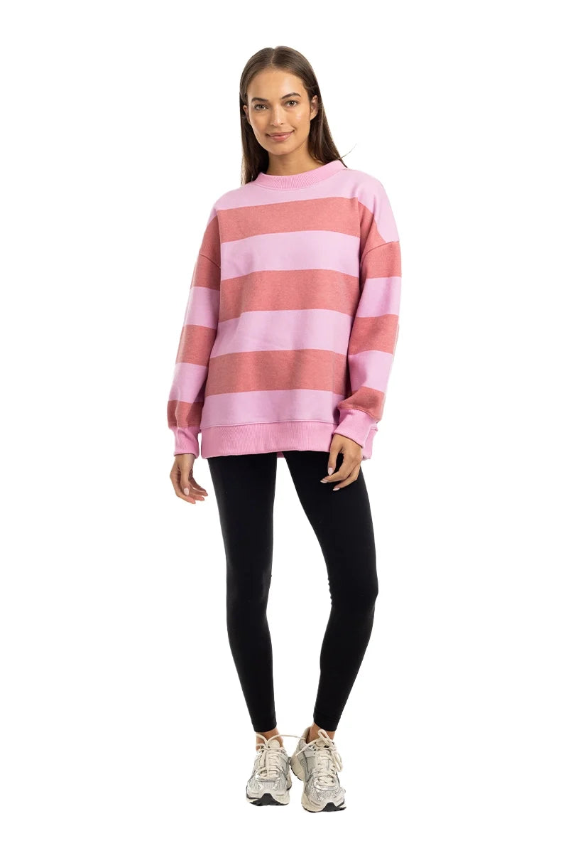 Pink and Light Pink Mockneck