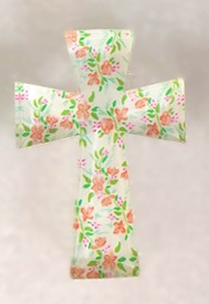 Acrylic Floral Cross