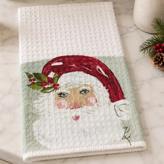 Santa Tea Towel