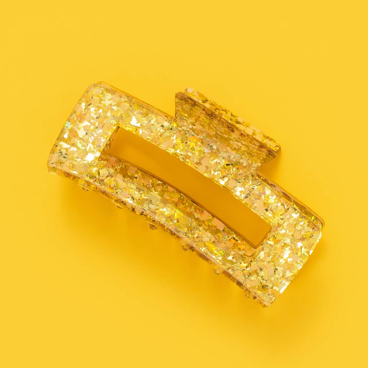 Claw Hair Clip - Gold Confetti