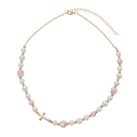 Floral Cross Necklace