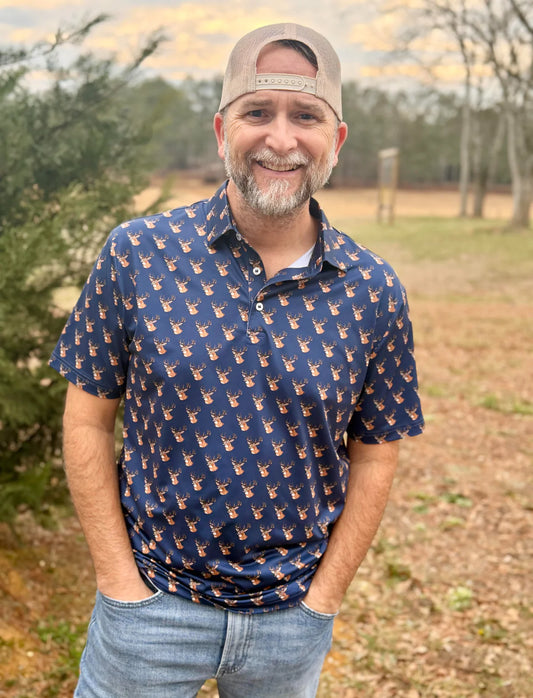 Camo Deer Performance Polo
