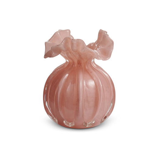 Pale Pink Ruffle Vase