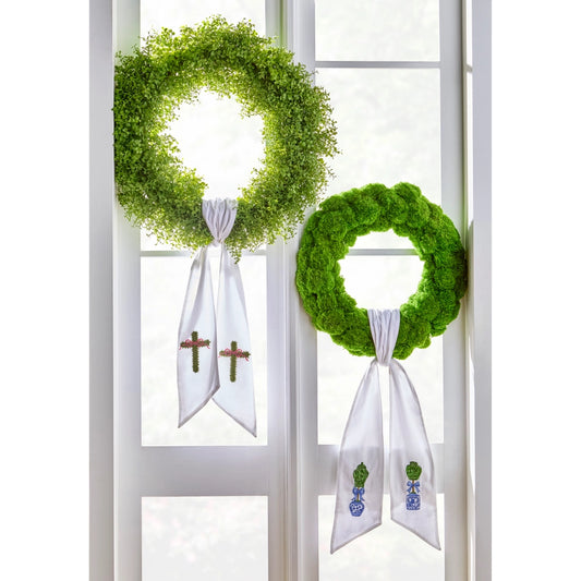 Cross Wreath Sash