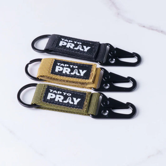 Tap to Pray Tactical Carabiner Keychain